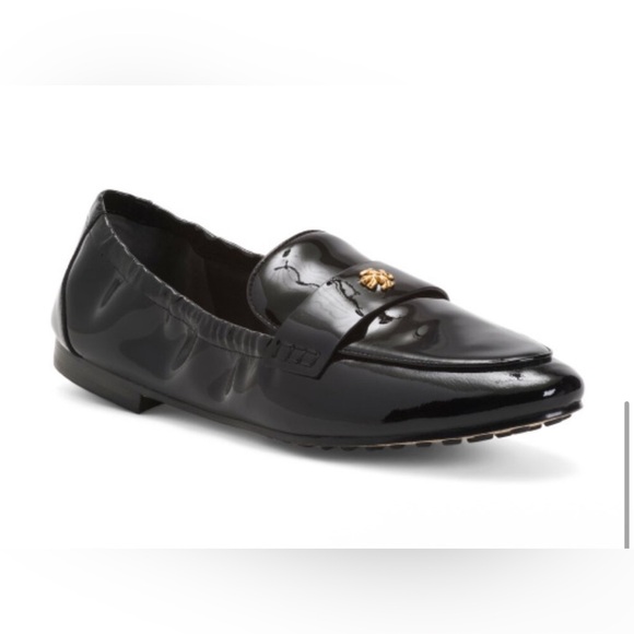 NEW TORY BURCH Patent Leather Ballet Loafers Perfect Black for women Sz 9 - Picture 1 of 7